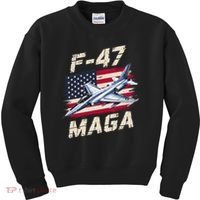 F47 Jet Fighter USA Superpower Dominance Aviation Lover Kids Sweatshirt thumb 0