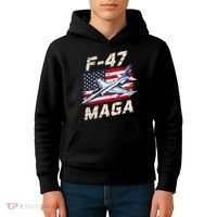 F47 Jet Fighter USA Superpower Dominance Aviation Lover Kids Hoodie thumb 4