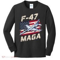 F47 Jet Fighter USA Superpower Dominance Aviation Lover Kids Long Sleeve Shirt thumb 0