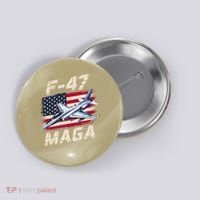 F47 Jet Fighter USA Superpower Dominance Aviation Lover Button thumb 0
