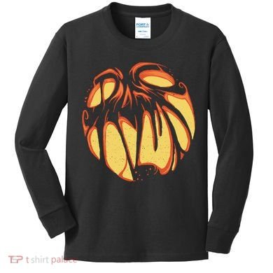 Fierce JackOLantern Kids Long Sleeve Shirt