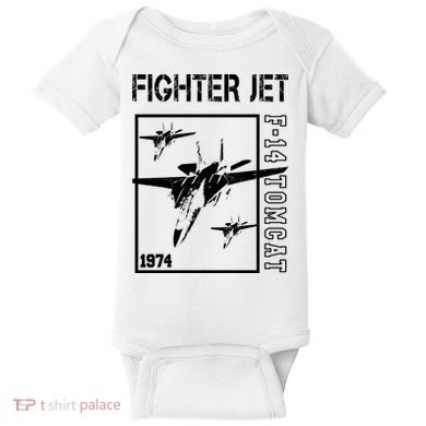 Fighter Jet F14 Tomcat Baby Bodysuit