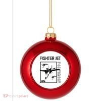 Fighter Jet F14 Tomcat Plastic Christmas Ball Ornament thumb 0