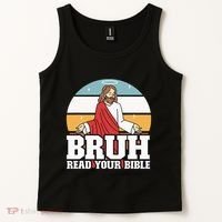 Funny Jesus Gifts Christian Bruh Read Your Bible Tank Top thumb 2