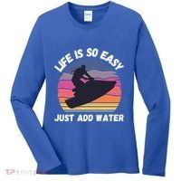 Funny Jetski Gift Jetskiing Jet Ski Accessory Cute Gift Women's Long Sleeve Shirt thumb 0