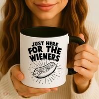 Funny Just Here For The Wieners Hotdog Lover Bbq Coffee Mug thumb 3
