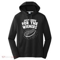 Funny Just Here For The Wieners Hotdog Lover Bbq Performance Fleece Hoodie thumb 0