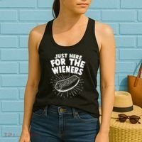 Funny Just Here For The Wieners Hotdog Lover Bbq Women's Tank Top thumb 2