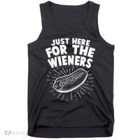 Funny Just Here For The Wieners Hotdog Lover Bbq Tank Top thumb 0