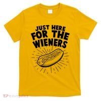 Funny Just Here For The Wieners Hotdog Lover Bbq T-Shirt thumb 0