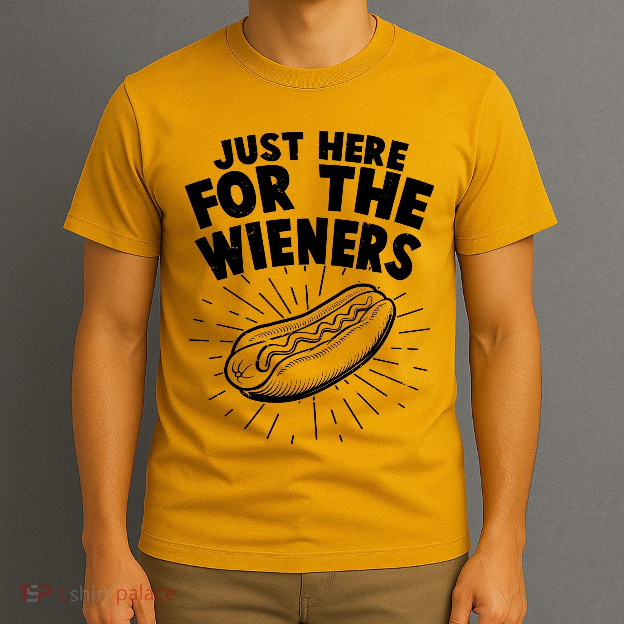 Funny Just Here For The Wieners Hotdog Lover Bbq T-Shirt