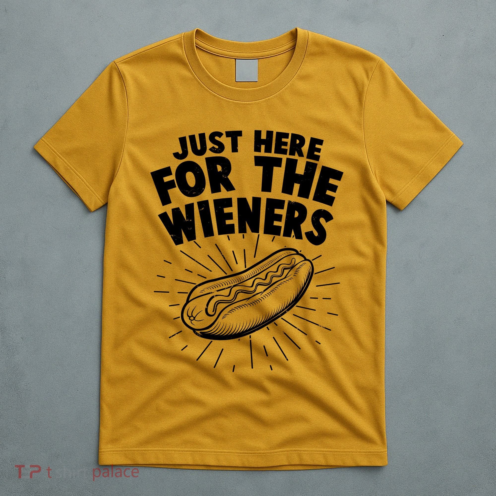 Funny Just Here For The Wieners Hotdog Lover Bbq T-Shirt