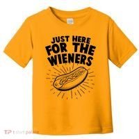 Funny Just Here For The Wieners Hotdog Lover Bbq Toddler T-Shirt thumb 0