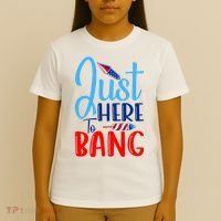 Funny Just Here To Bang Funny 4th Of July USA Merica America T-Shirt thumb 4