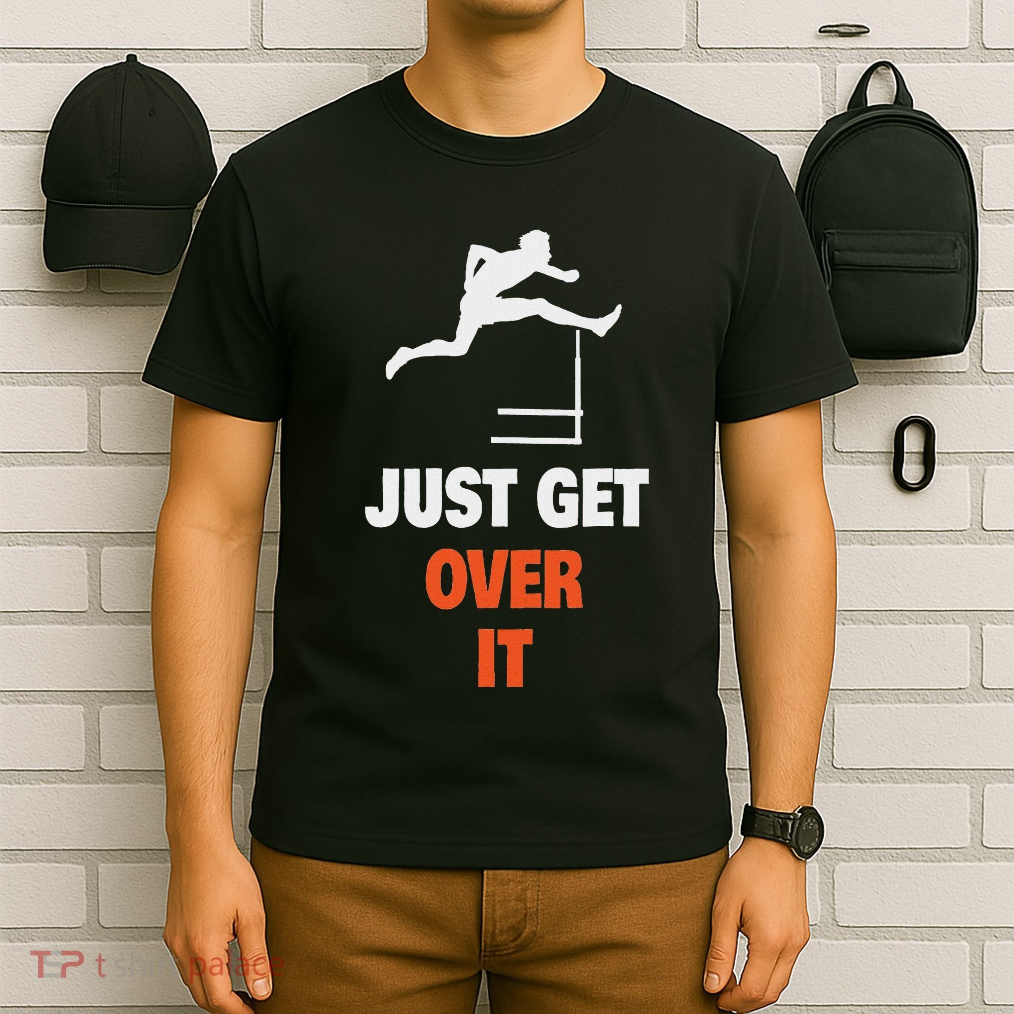 Funny Jumping Hurdles Just Get Over It T-Shirt