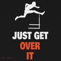 Funny Jumping Hurdles Just Get Over It Coaster thumb 2