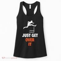 Funny Jumping Hurdles Just Get Over It Women's Tank Top thumb 0