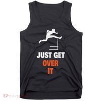 Funny Jumping Hurdles Just Get Over It Tank Top thumb 0