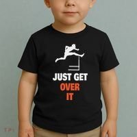 Funny Jumping Hurdles Just Get Over It Toddler T-Shirt thumb 2