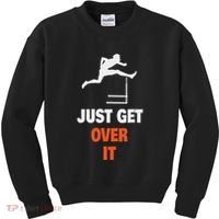 Funny Jumping Hurdles Just Get Over It Kids Sweatshirt thumb 0