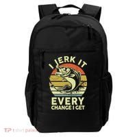 Fishingshirt Jerk It Every Chance I Get Bass Fish Funny Dad Backpack thumb 0