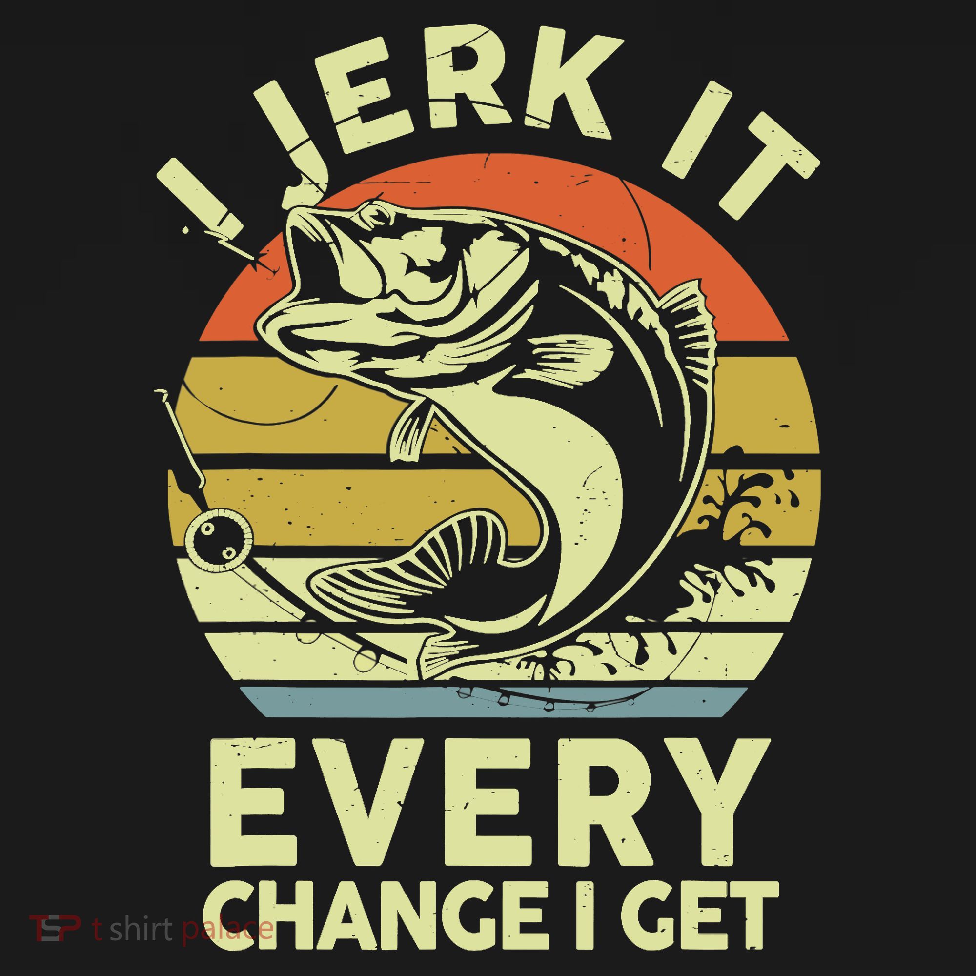 Fishingshirt Jerk It Every Chance I Get Bass Fish Funny Dad Ornament