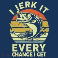 Fishingshirt Jerk It Every Chance I Get Bass Fish Funny Dad Women's Hoodie thumb 2