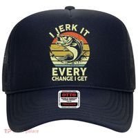 Fishingshirt Jerk It Every Chance I Get Bass Fish Funny Dad Hat thumb 0