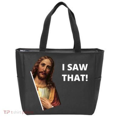 Funny Jesus I Saw That Meme Design Tote Bag