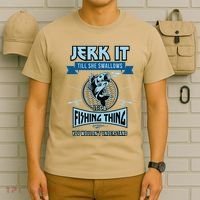 Funny Jerk It Till She Swallows Trout Bass Fishing Gear T-Shirt thumb 6