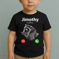 Funny Jimothy Is Calling Raccoon Viral Meme Toddler T-Shirt thumb 2