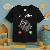 Funny Jimothy Is Calling Raccoon Viral Meme Toddler T-Shirt thumb 3