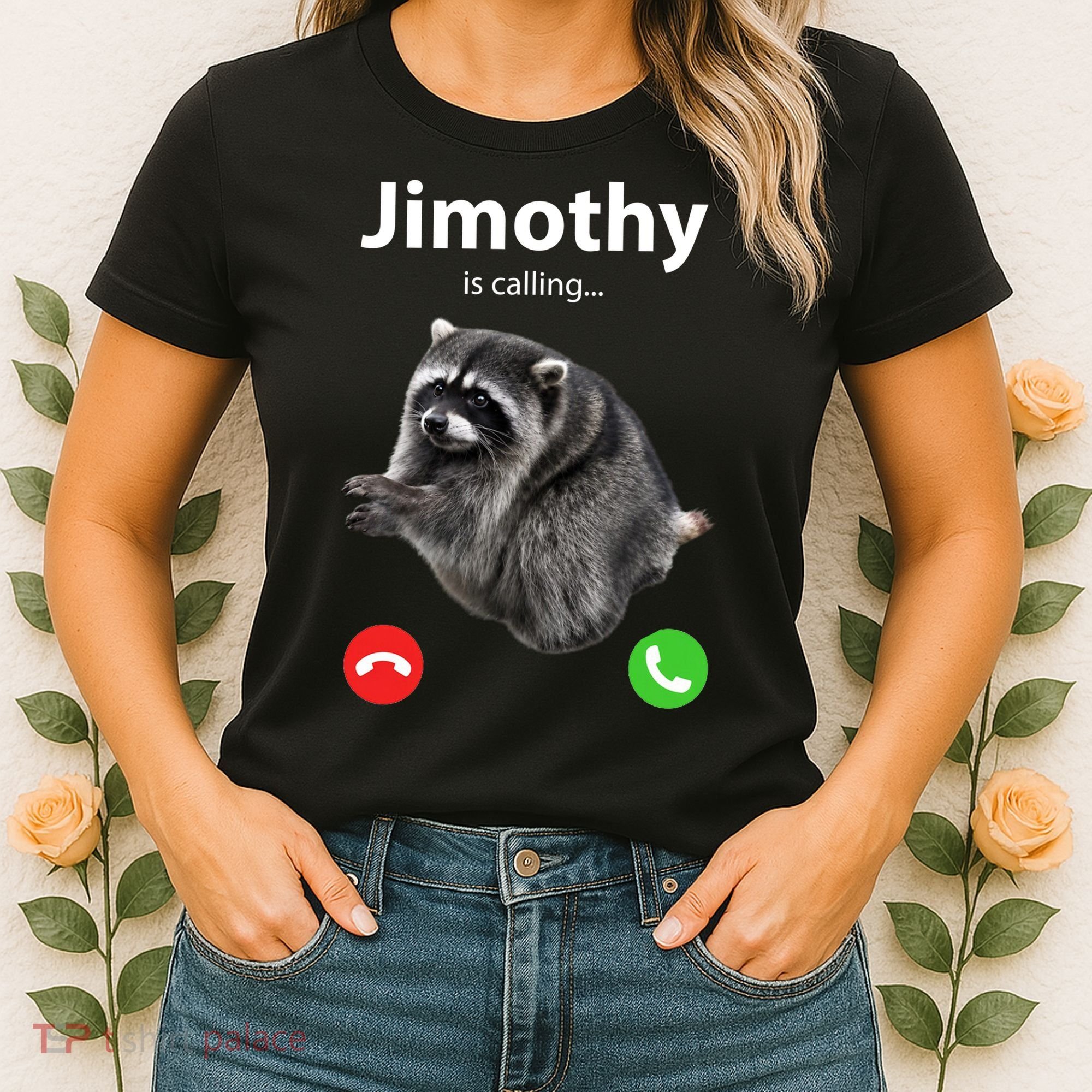Funny Jimothy Is Calling Raccoon Viral Meme Women's T-Shirt