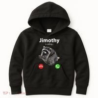 Funny Jimothy Is Calling Raccoon Viral Meme Kids Hoodie thumb 0