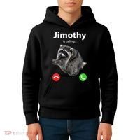Funny Jimothy Is Calling Raccoon Viral Meme Kids Hoodie thumb 4