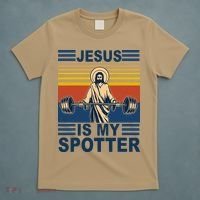 Fitness Jesus Is My Spotter Vintage T-Shirt thumb 5