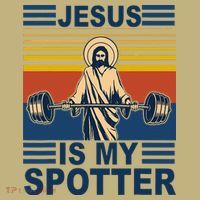 Fitness Jesus Is My Spotter Vintage T-Shirt thumb 7