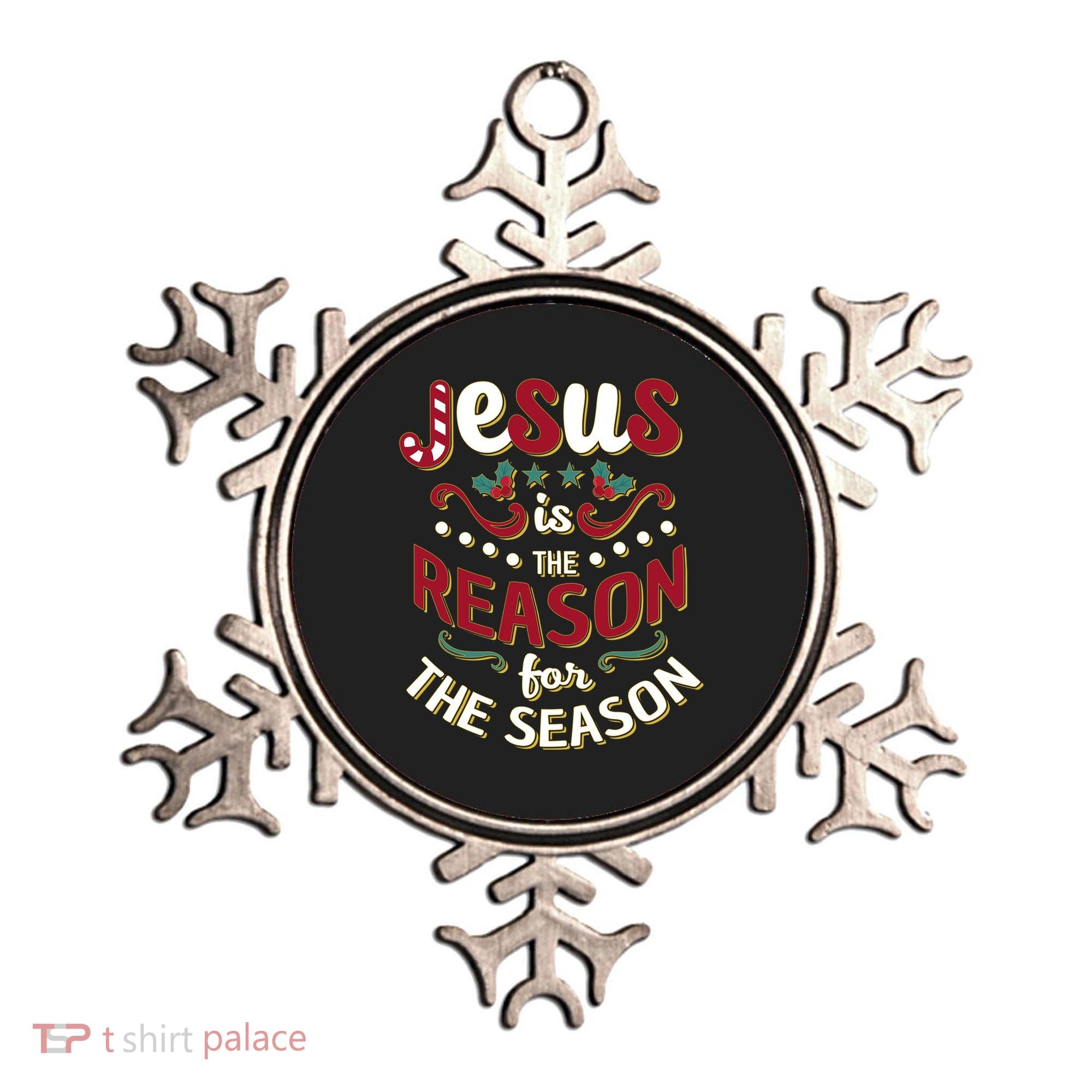 Festive Jesus Is The Reason For The Season Ornament