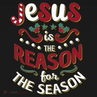 Festive Jesus Is The Reason For The Season Ornament thumb 1