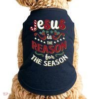 Festive Jesus Is The Reason For The Season Doggie Tank thumb 0