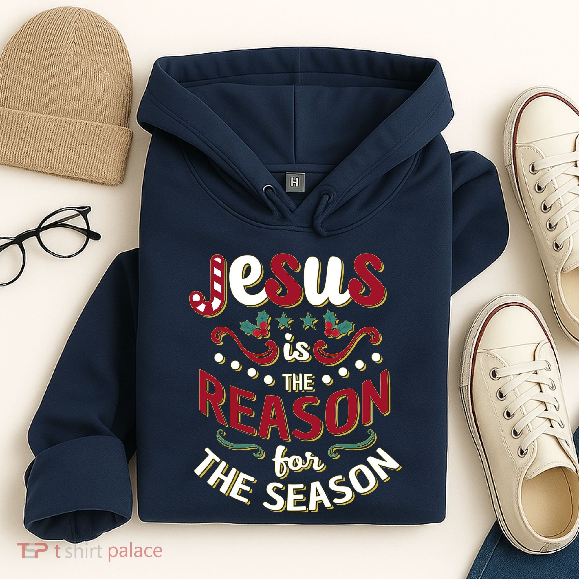 Festive Jesus Is The Reason For The Season Hoodie