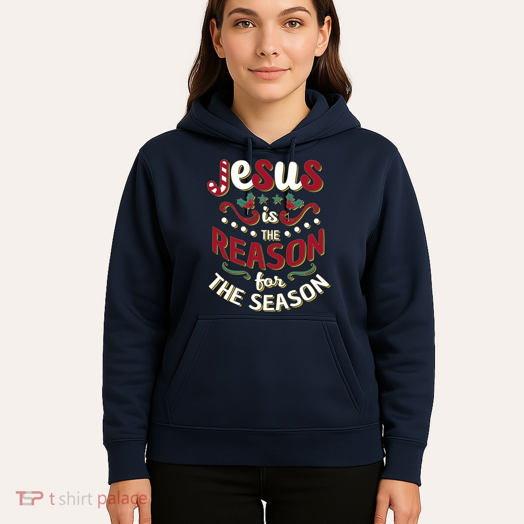 Festive Jesus Is The Reason For The Season Hoodie
