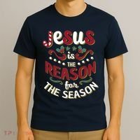 Festive Jesus Is The Reason For The Season T-Shirt thumb 3