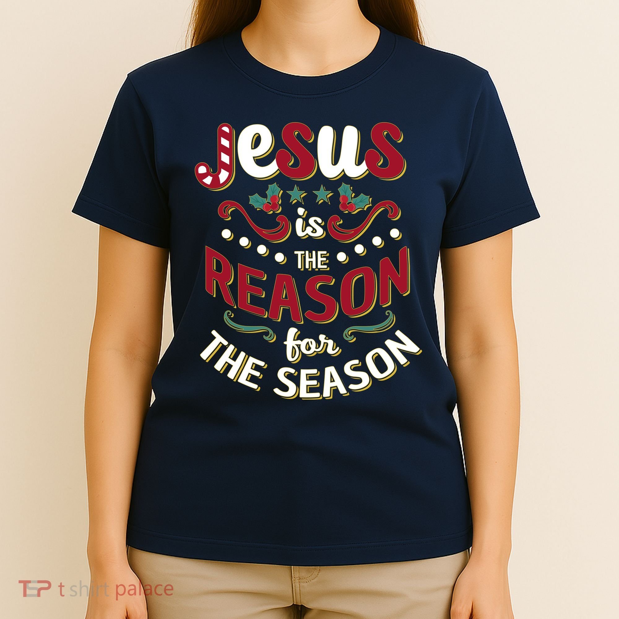 Festive Jesus Is The Reason For The Season T-Shirt