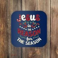 Festive Jesus Is The Reason For The Season Coaster thumb 0