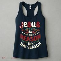 Festive Jesus Is The Reason For The Season Women's Tank Top thumb 3