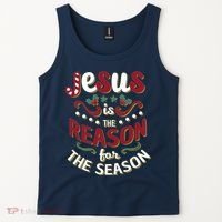 Festive Jesus Is The Reason For The Season Tank Top thumb 2