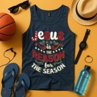 Festive Jesus Is The Reason For The Season Tank Top thumb 4