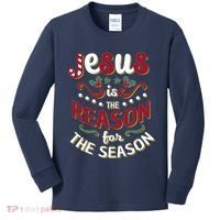 Festive Jesus Is The Reason For The Season Kids Long Sleeve Shirt thumb 0