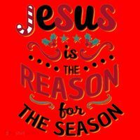 Festive Jesus Is The Reason For The Season Santa Hat thumb 1